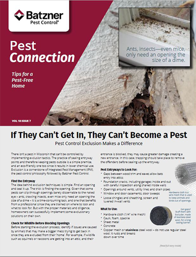 Batzner's guide to residential pest exclusion in Wisconsin