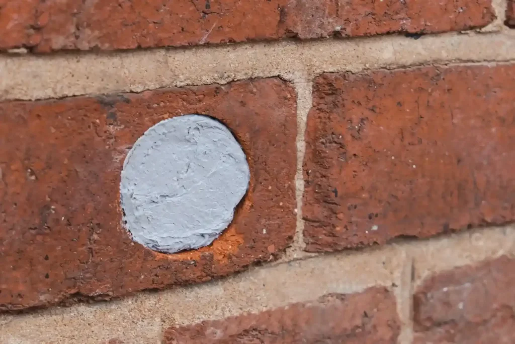 Flexi Armour Seal filling a hole in a red brick wall as part of pest exclusion services by Batzner Pest Control