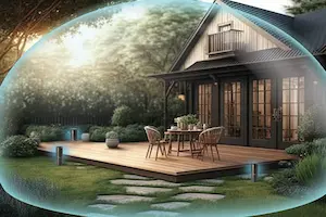 Thermacell Mosquito Repellent System protecting yard