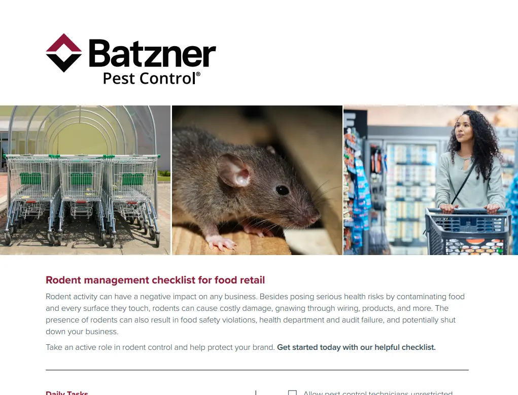 Rodent Management Checklist