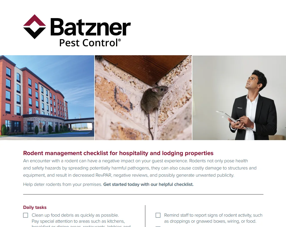 Hospitality Rodent Checklist